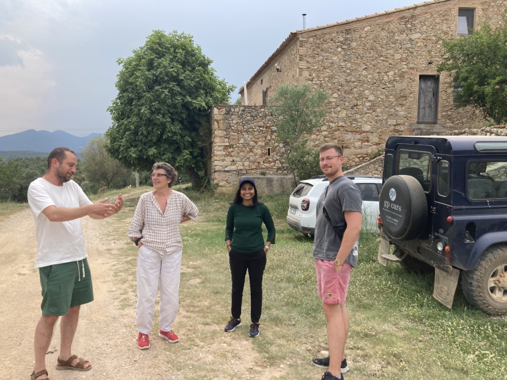 Figure 1: Farmer Marisa Reig welcomes the researchers from the EU ReForest project.